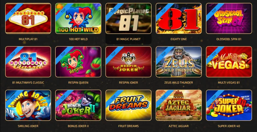 Magic Planet Casino game variety